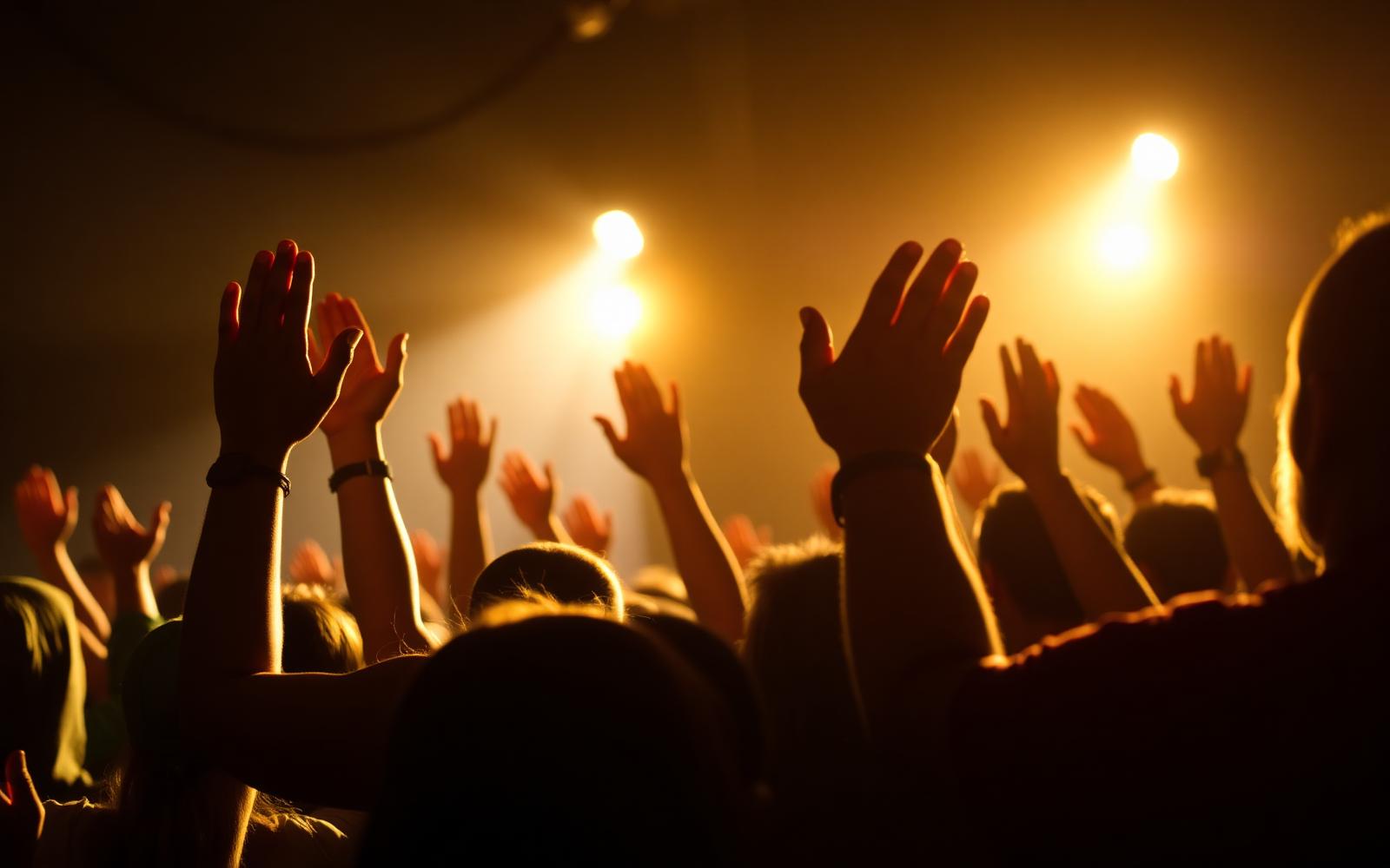 Congregation worshipping